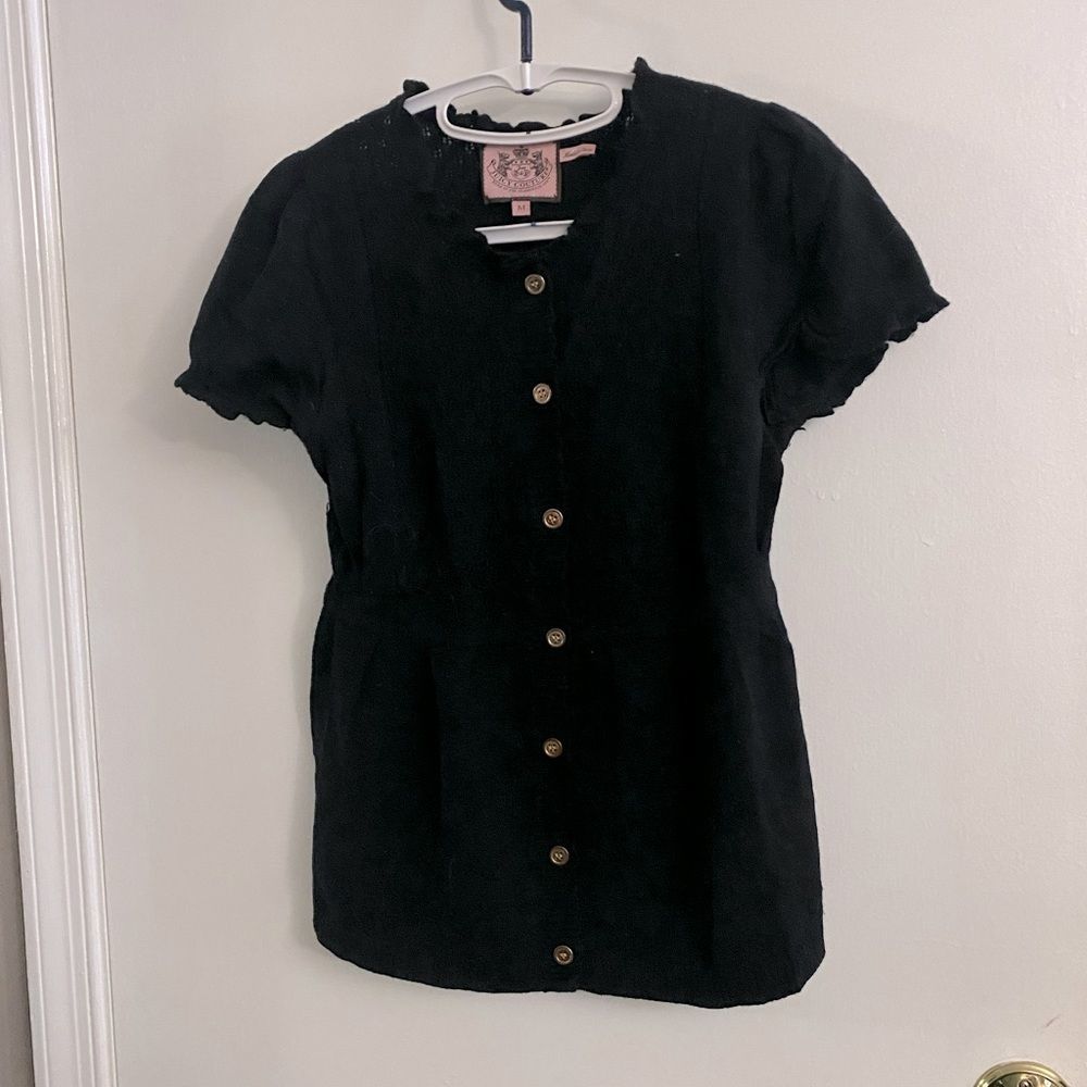 Juicy Couture Y2K 2000’s Eyelet Knit Sweater Top